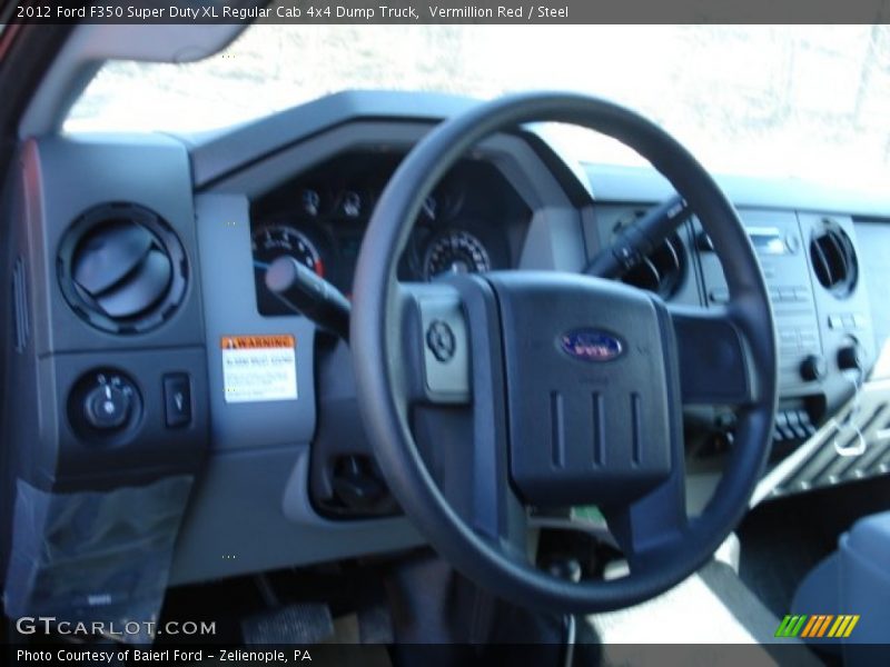 Vermillion Red / Steel 2012 Ford F350 Super Duty XL Regular Cab 4x4 Dump Truck