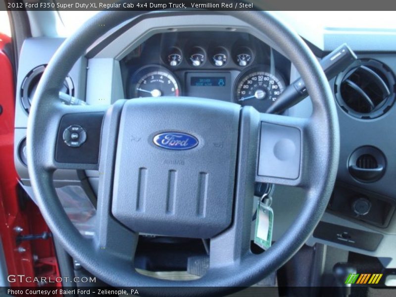  2012 F350 Super Duty XL Regular Cab 4x4 Dump Truck Steering Wheel