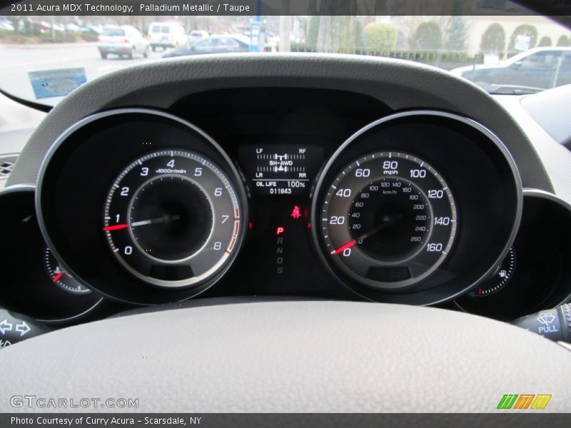Palladium Metallic / Taupe 2011 Acura MDX Technology