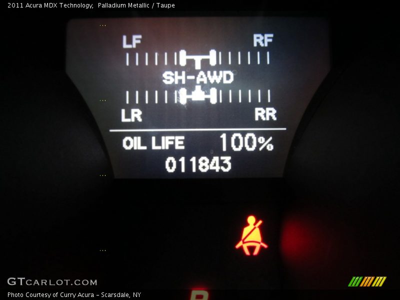 Palladium Metallic / Taupe 2011 Acura MDX Technology