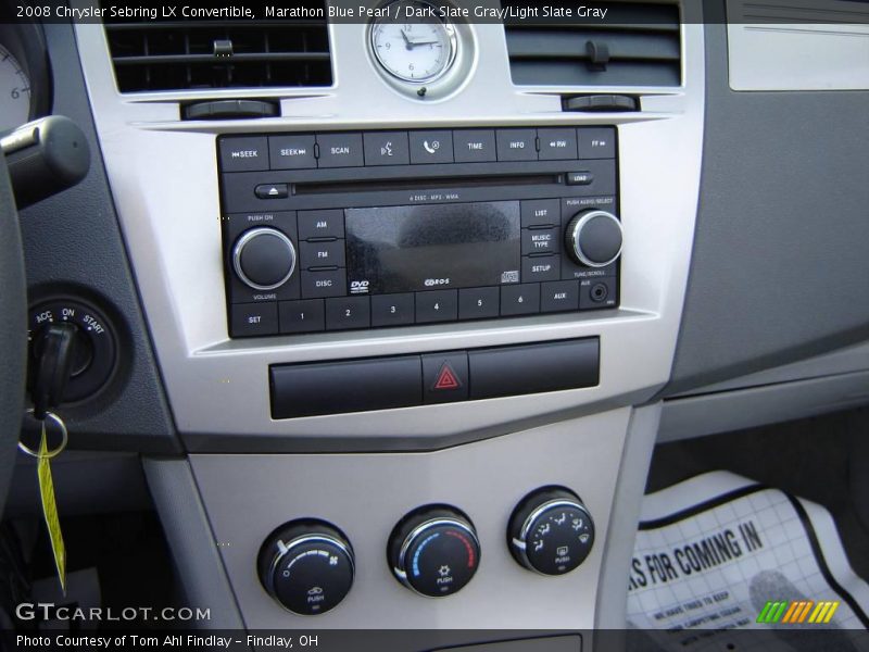 Marathon Blue Pearl / Dark Slate Gray/Light Slate Gray 2008 Chrysler Sebring LX Convertible