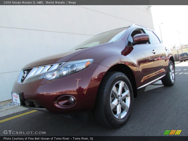 Merlot Metallic / Beige 2009 Nissan Murano SL AWD