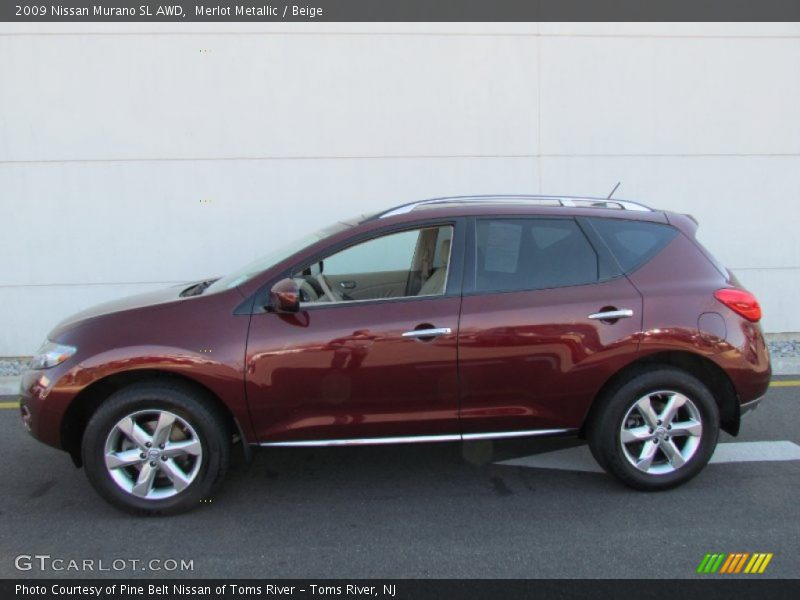Merlot Metallic / Beige 2009 Nissan Murano SL AWD