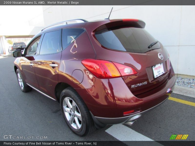 Merlot Metallic / Beige 2009 Nissan Murano SL AWD