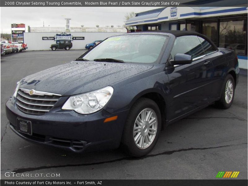 Modern Blue Pearl / Dark Slate Gray/Light Slate Gray 2008 Chrysler Sebring Touring Convertible