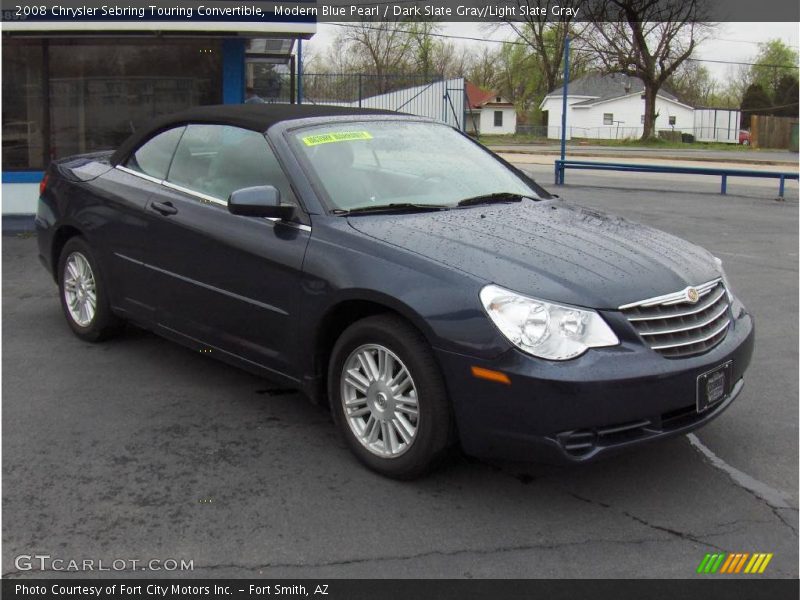 Modern Blue Pearl / Dark Slate Gray/Light Slate Gray 2008 Chrysler Sebring Touring Convertible