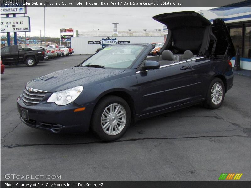 Modern Blue Pearl / Dark Slate Gray/Light Slate Gray 2008 Chrysler Sebring Touring Convertible