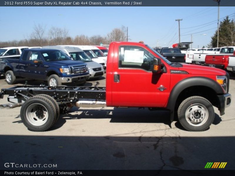  2012 F550 Super Duty XL Regular Cab 4x4 Chassis Vermillion Red
