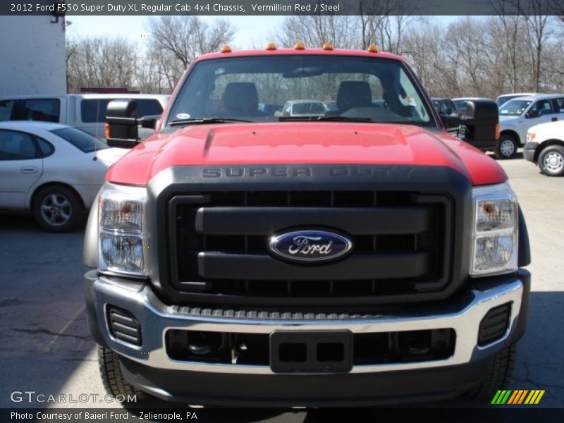 Vermillion Red / Steel 2012 Ford F550 Super Duty XL Regular Cab 4x4 Chassis