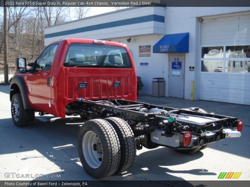 Vermillion Red / Steel 2012 Ford F550 Super Duty XL Regular Cab 4x4 Chassis