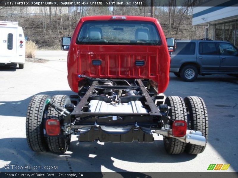 Vermillion Red / Steel 2012 Ford F550 Super Duty XL Regular Cab 4x4 Chassis