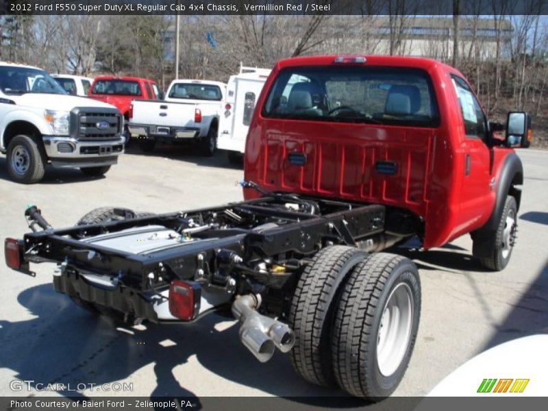 Vermillion Red / Steel 2012 Ford F550 Super Duty XL Regular Cab 4x4 Chassis