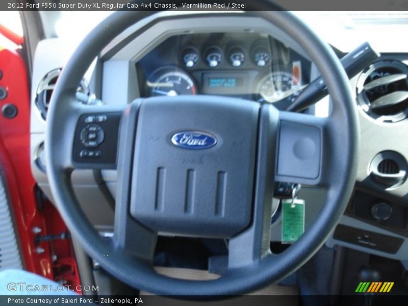 Vermillion Red / Steel 2012 Ford F550 Super Duty XL Regular Cab 4x4 Chassis