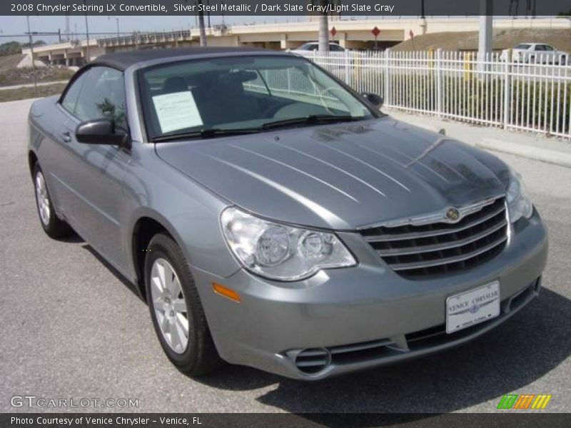 Silver Steel Metallic / Dark Slate Gray/Light Slate Gray 2008 Chrysler Sebring LX Convertible