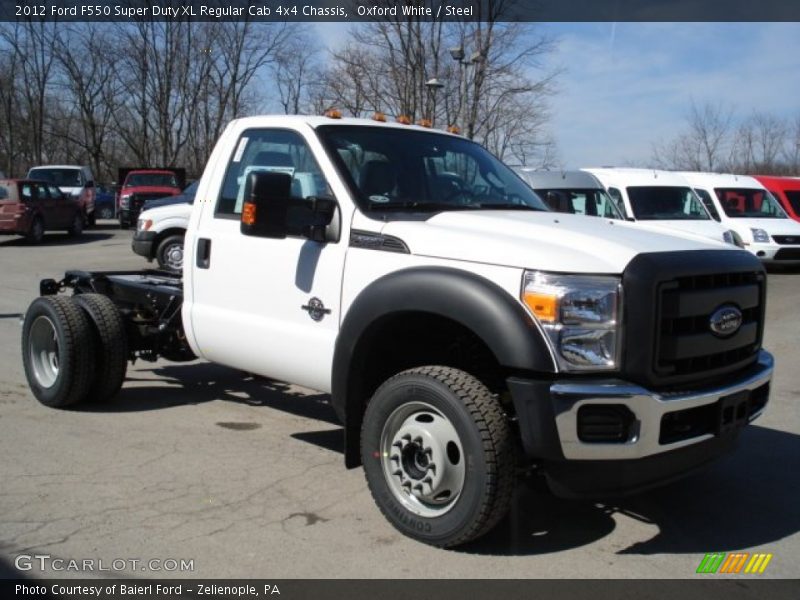 Front 3/4 View of 2012 F550 Super Duty XL Regular Cab 4x4 Chassis