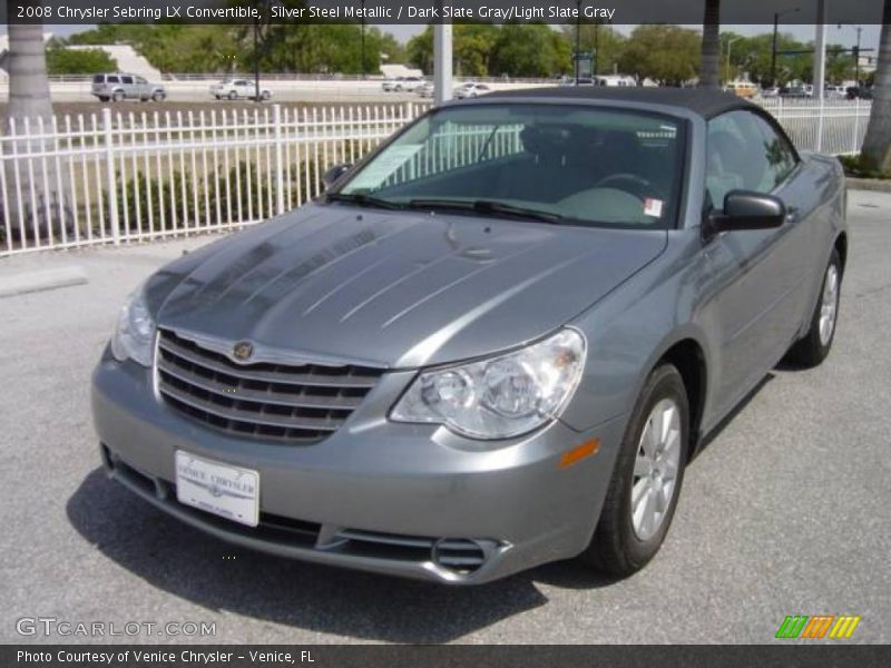 Silver Steel Metallic / Dark Slate Gray/Light Slate Gray 2008 Chrysler Sebring LX Convertible