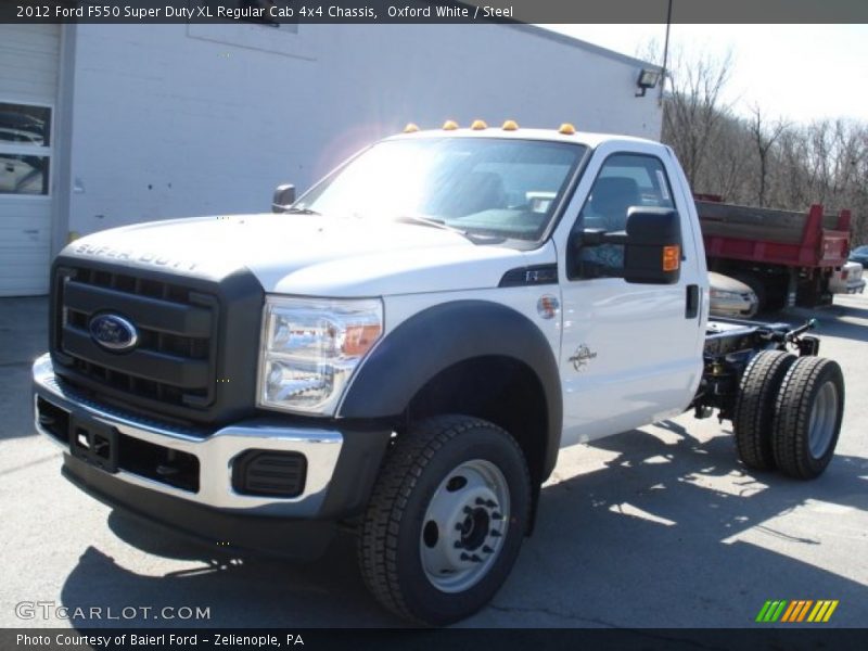 Oxford White / Steel 2012 Ford F550 Super Duty XL Regular Cab 4x4 Chassis