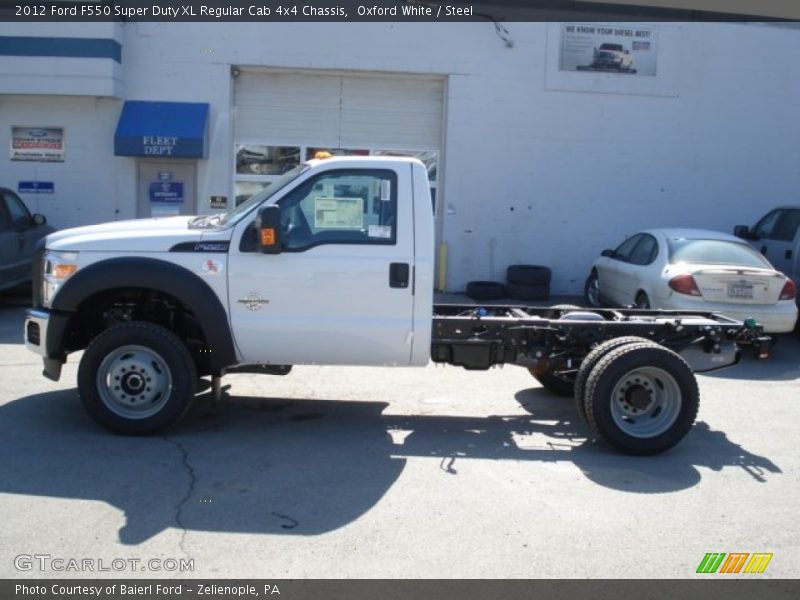 Oxford White / Steel 2012 Ford F550 Super Duty XL Regular Cab 4x4 Chassis