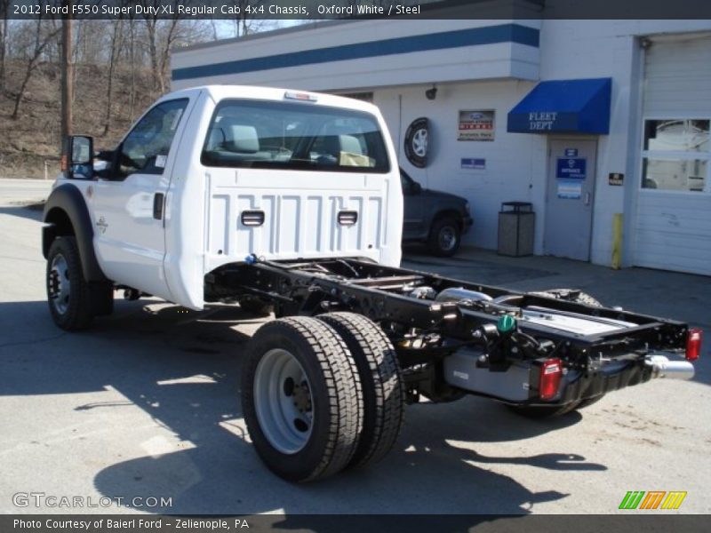 Oxford White / Steel 2012 Ford F550 Super Duty XL Regular Cab 4x4 Chassis