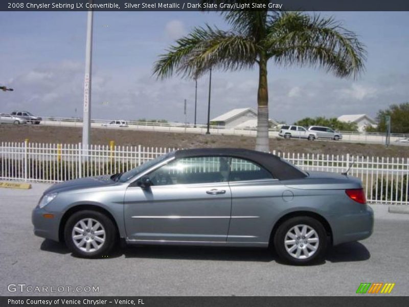 Silver Steel Metallic / Dark Slate Gray/Light Slate Gray 2008 Chrysler Sebring LX Convertible