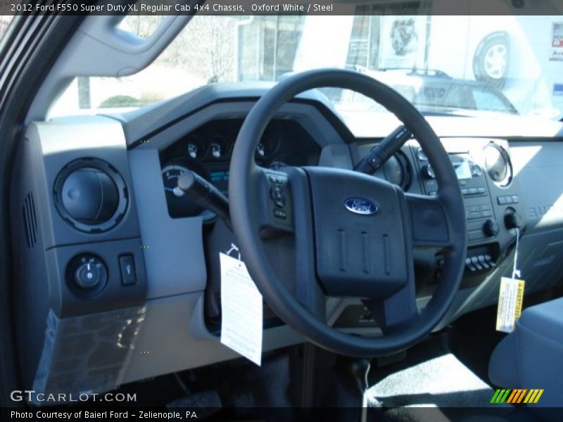 Oxford White / Steel 2012 Ford F550 Super Duty XL Regular Cab 4x4 Chassis