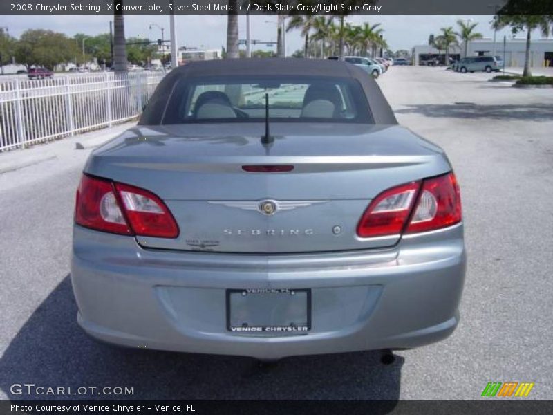 Silver Steel Metallic / Dark Slate Gray/Light Slate Gray 2008 Chrysler Sebring LX Convertible
