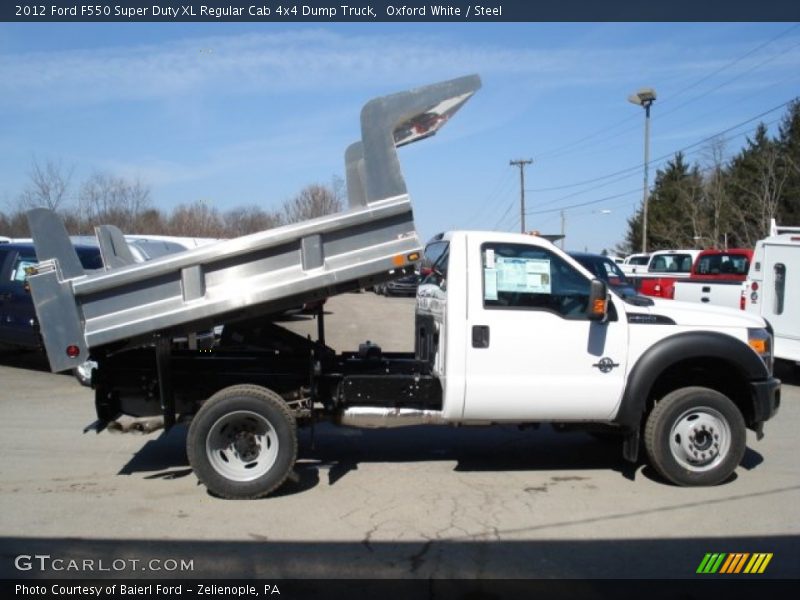  2012 F550 Super Duty XL Regular Cab 4x4 Dump Truck Oxford White