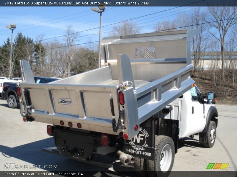  2012 F550 Super Duty XL Regular Cab 4x4 Dump Truck Oxford White