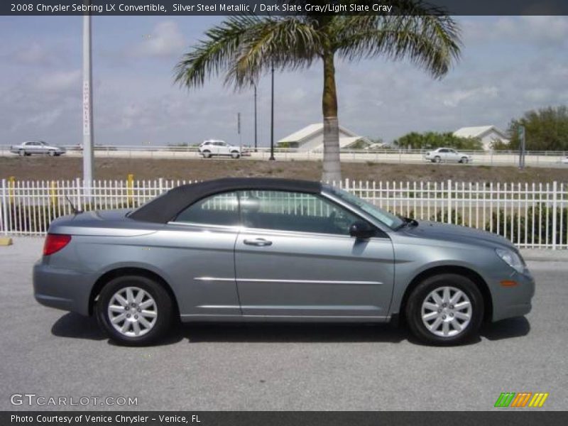 Silver Steel Metallic / Dark Slate Gray/Light Slate Gray 2008 Chrysler Sebring LX Convertible