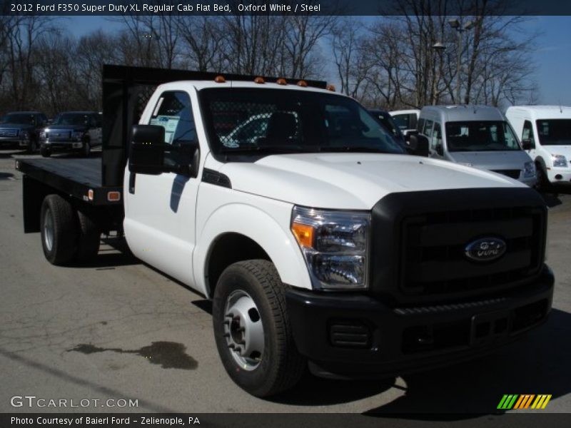 Oxford White / Steel 2012 Ford F350 Super Duty XL Regular Cab Flat Bed