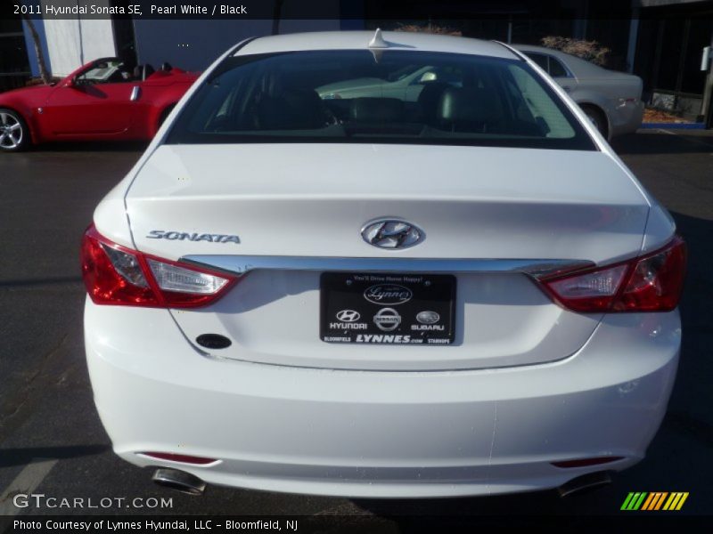 Pearl White / Black 2011 Hyundai Sonata SE