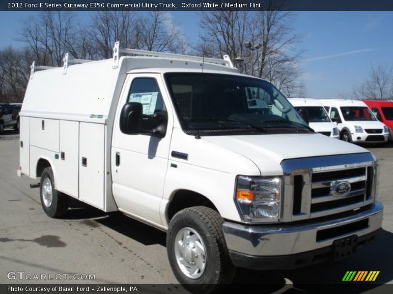 Oxford White / Medium Flint 2012 Ford E Series Cutaway E350 Commercial Utility Truck