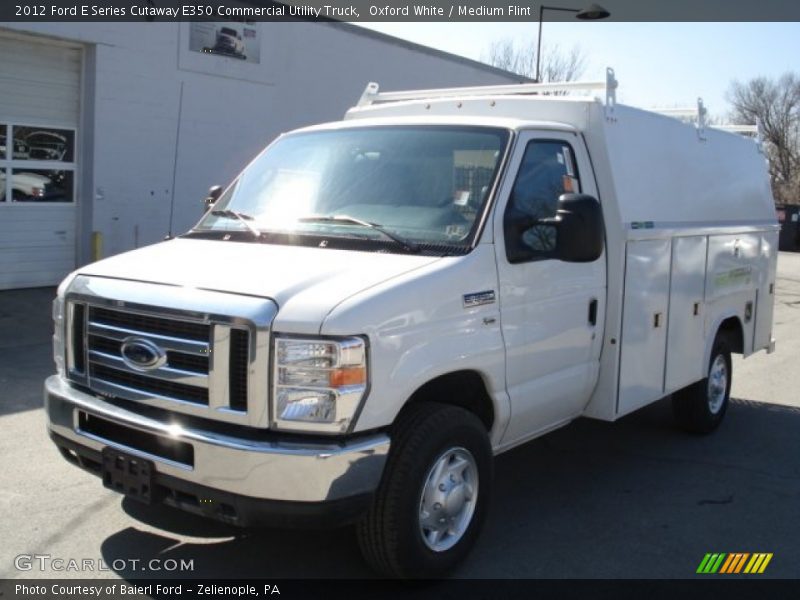 Oxford White / Medium Flint 2012 Ford E Series Cutaway E350 Commercial Utility Truck