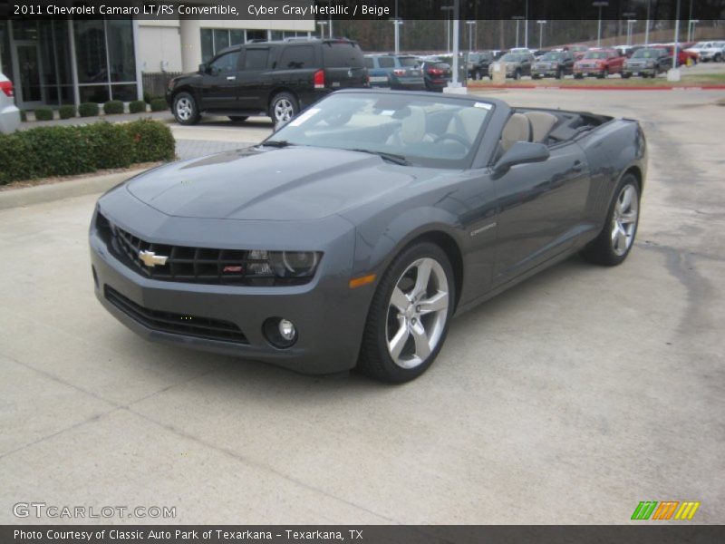 Cyber Gray Metallic / Beige 2011 Chevrolet Camaro LT/RS Convertible
