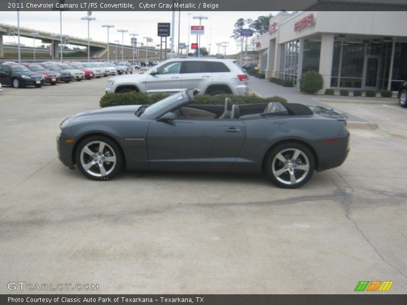 Cyber Gray Metallic / Beige 2011 Chevrolet Camaro LT/RS Convertible