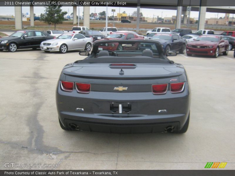 Cyber Gray Metallic / Beige 2011 Chevrolet Camaro LT/RS Convertible