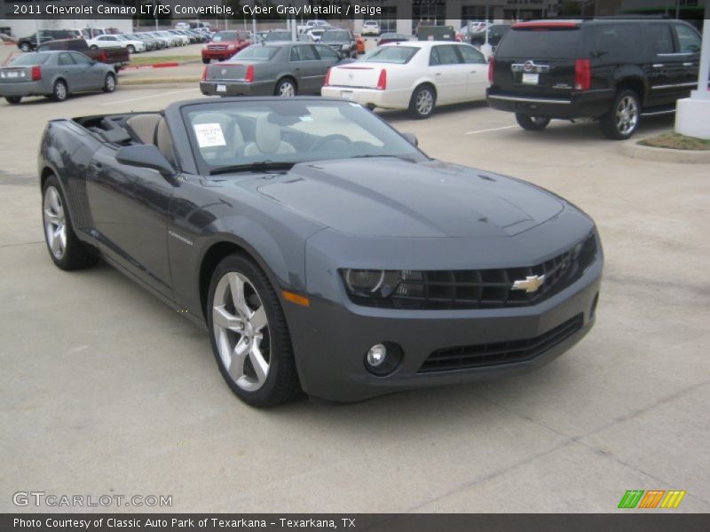 Cyber Gray Metallic / Beige 2011 Chevrolet Camaro LT/RS Convertible