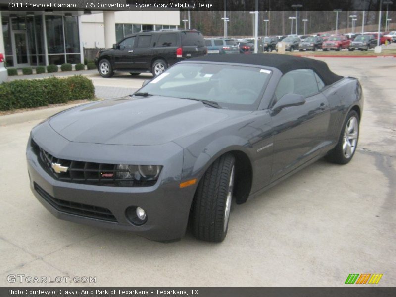 Cyber Gray Metallic / Beige 2011 Chevrolet Camaro LT/RS Convertible
