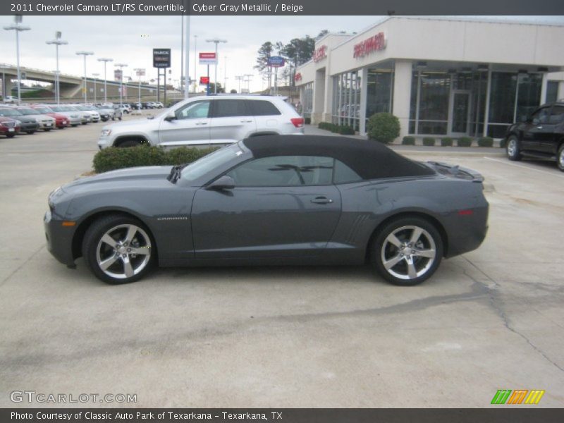 Cyber Gray Metallic / Beige 2011 Chevrolet Camaro LT/RS Convertible