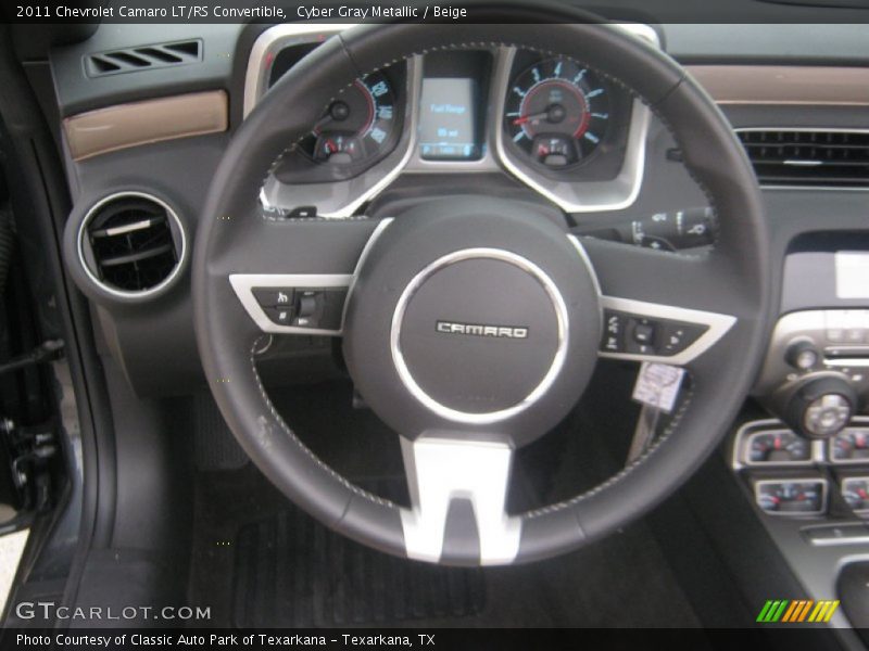 Cyber Gray Metallic / Beige 2011 Chevrolet Camaro LT/RS Convertible