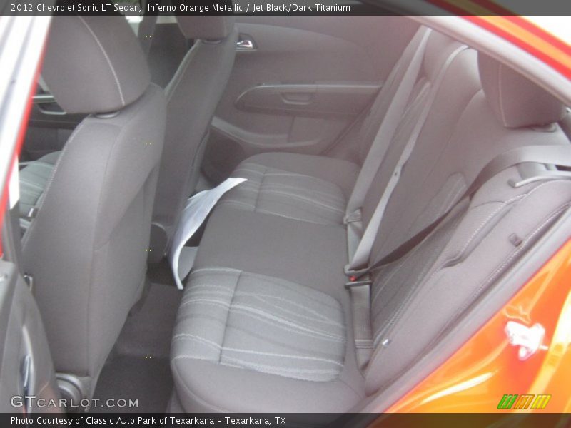 Inferno Orange Metallic / Jet Black/Dark Titanium 2012 Chevrolet Sonic LT Sedan