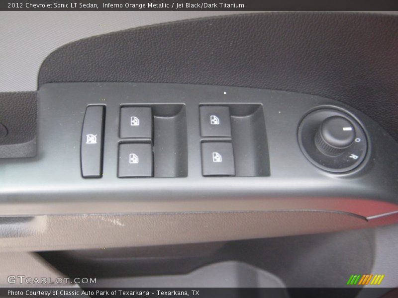Inferno Orange Metallic / Jet Black/Dark Titanium 2012 Chevrolet Sonic LT Sedan