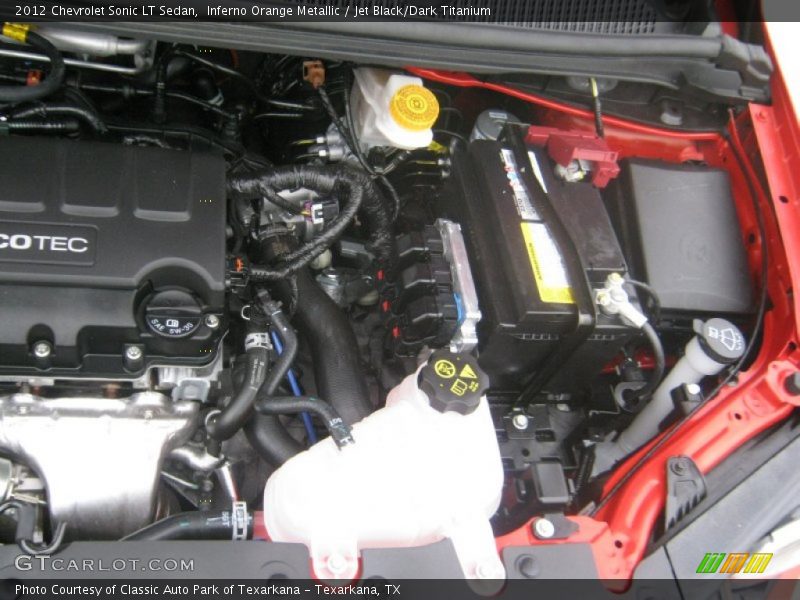  2012 Sonic LT Sedan Engine - 1.4 Liter DI Turbocharged DOHC 16-Valve VVT 4 Cylinder