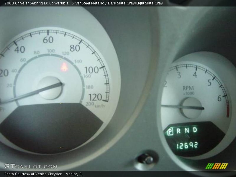 Silver Steel Metallic / Dark Slate Gray/Light Slate Gray 2008 Chrysler Sebring LX Convertible