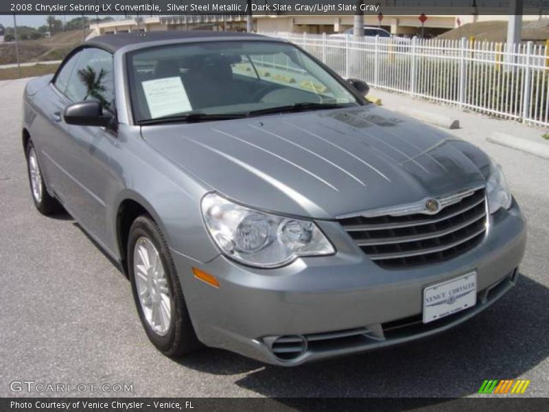 Silver Steel Metallic / Dark Slate Gray/Light Slate Gray 2008 Chrysler Sebring LX Convertible