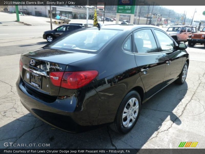 Ebony Black / Gray 2010 Hyundai Elantra Blue