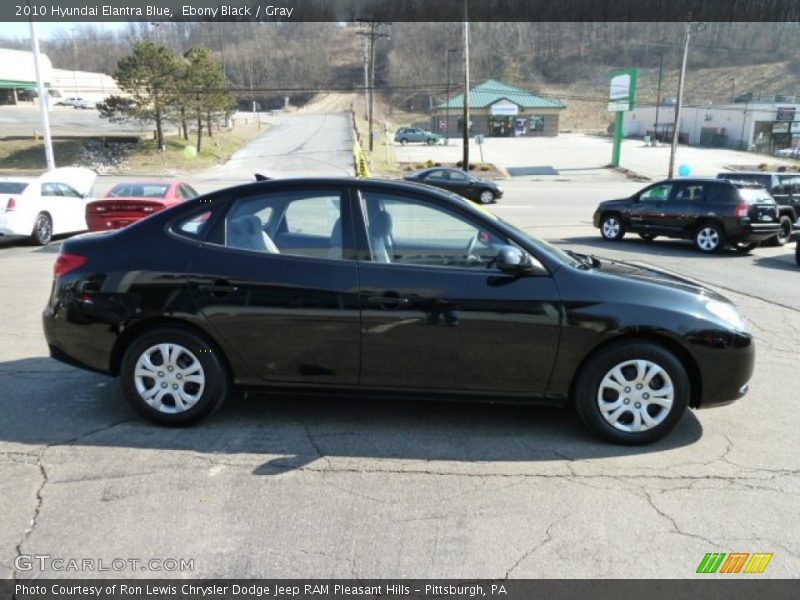 Ebony Black / Gray 2010 Hyundai Elantra Blue