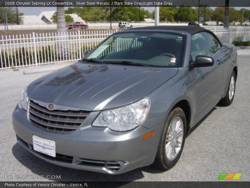 Silver Steel Metallic / Dark Slate Gray/Light Slate Gray 2008 Chrysler Sebring LX Convertible