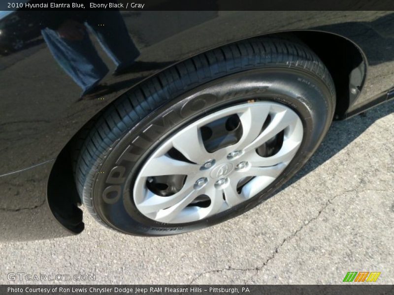 Ebony Black / Gray 2010 Hyundai Elantra Blue