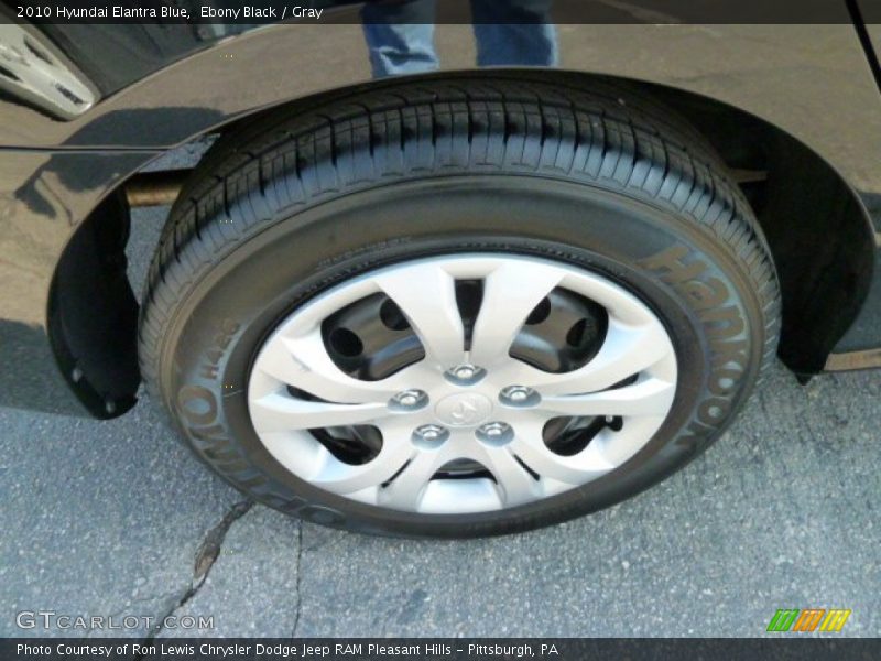 Ebony Black / Gray 2010 Hyundai Elantra Blue